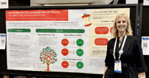 Dr. Katherine Kwon presents her clinical research poster