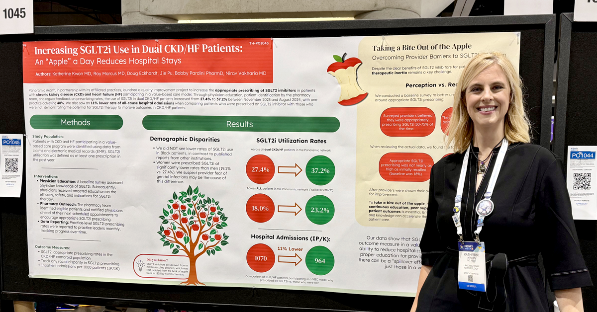 Dr. Katherine Kwon presents her clinical research poster